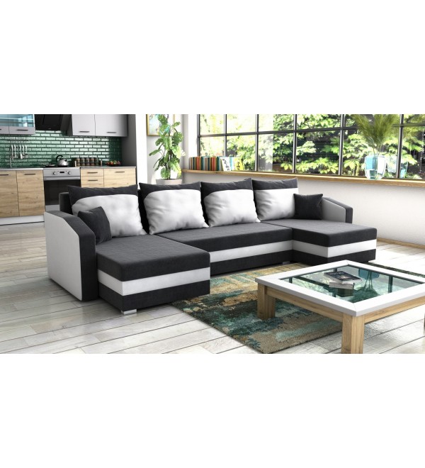 Rozkládací sedací souprava FOLO černá bílá