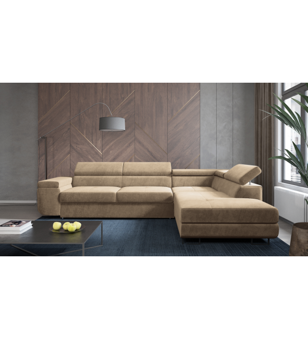 Rohová rozkládací sedačka ATOMO béžová