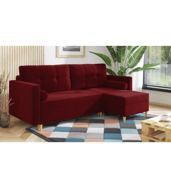Rohová rozkládací sedačka HEKTOR červená