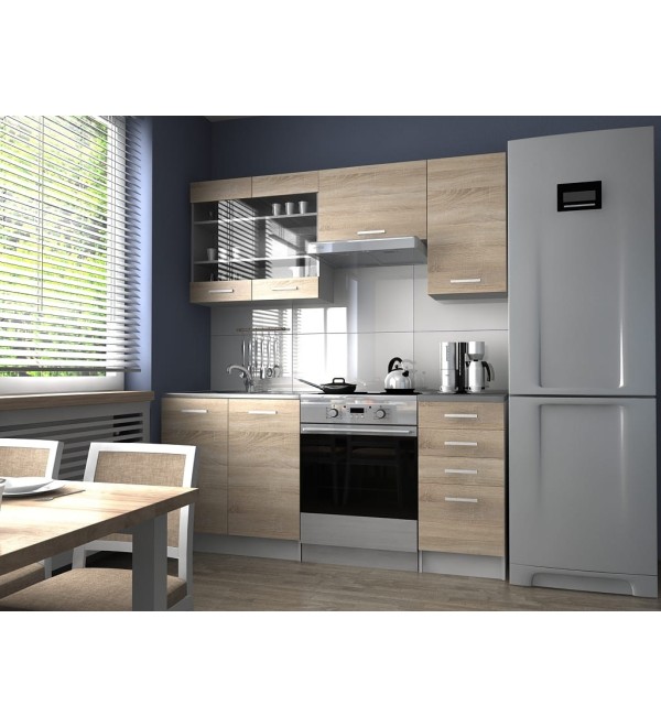 Kuchyňská linka PAULA KLASIK 180/120 dub sonoma