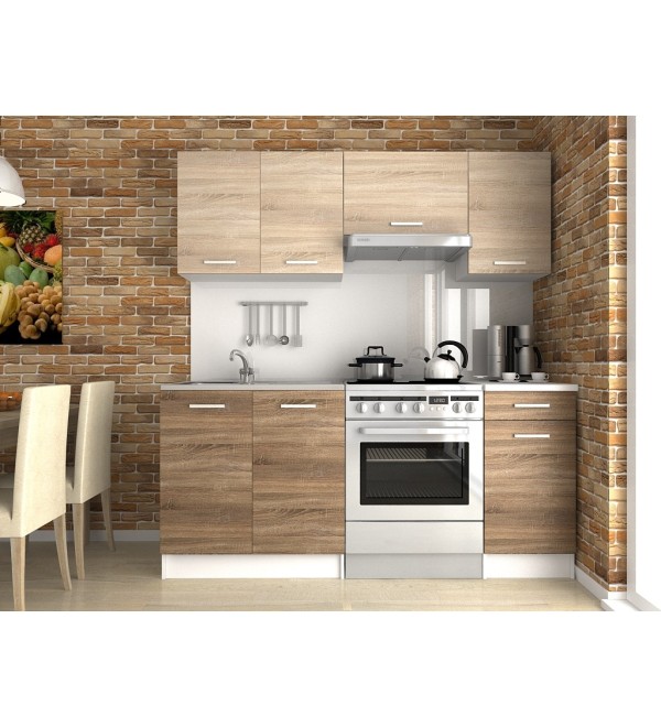 Kuchyňská linka LENA LUX 180/120 sonoma + tobacco