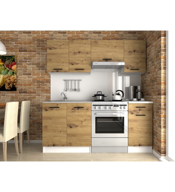 Kuchyňská linka LENA LUX 180/120  dub artisan