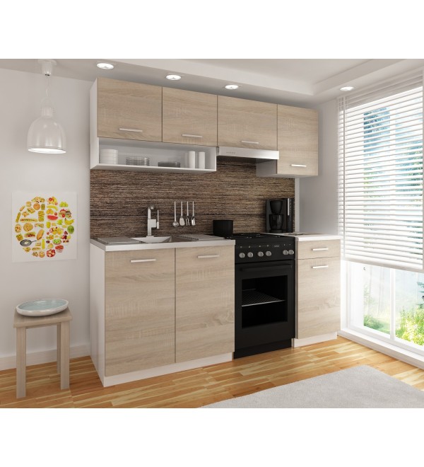 Kuchyňská linka LUMA LUX 180/120 dub sonoma