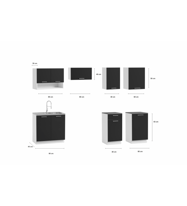 Kuchyňská linka LUMA LUX 240/180 sonoma + tobacco