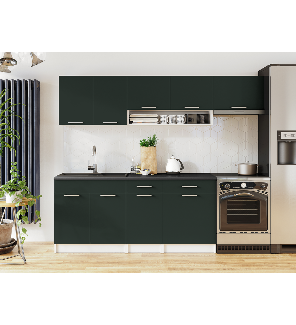 Kuchyňská linka VERUNE LUX 240/180 zelená