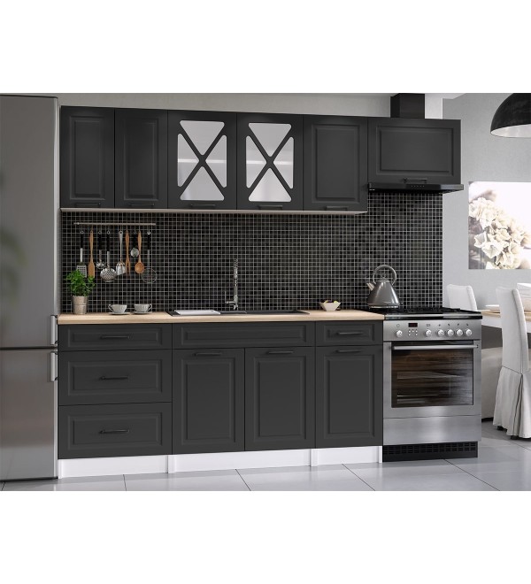 Kuchyňská linka SIMONE SCANDI 240/180 grafit matná