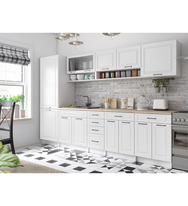 Kuchyňská linka BURO SCANDI 300cm bílá