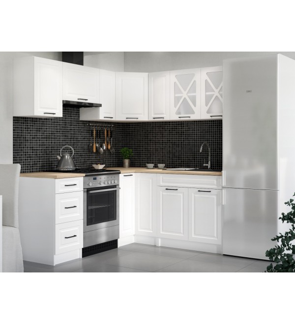 Rohová kuchyňská linka RUMONA SCANDI 190x170cm bílá