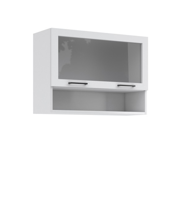 Kuchyňská horní skříňka 100 cm 1x prosklená 1x police SCANDI