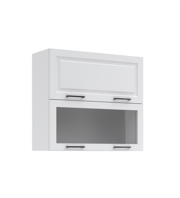 Kuchyňská horní skříňka 60 cm 1x prosklená 1x plna dvířka SCANDI