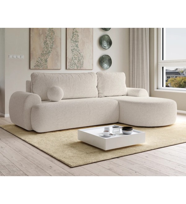 Rohová rozkládací sedačka BARBORA béžová