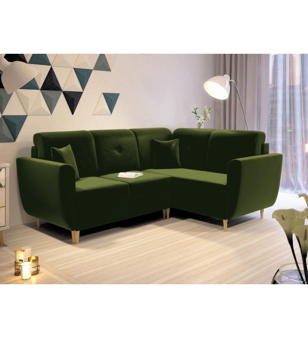 Rohová rozkládací sedačka JEMEN zelená