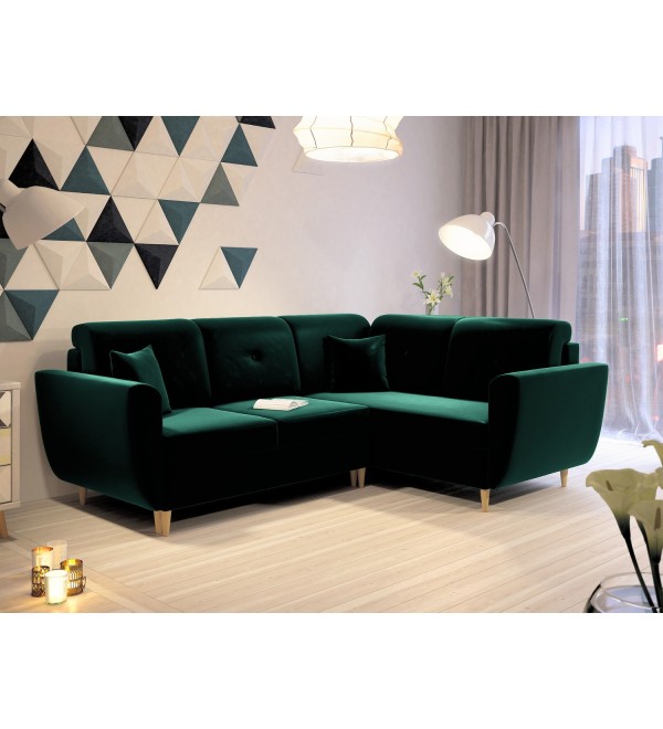 Rohová rozkládací sedačka JEMEN petrolejová