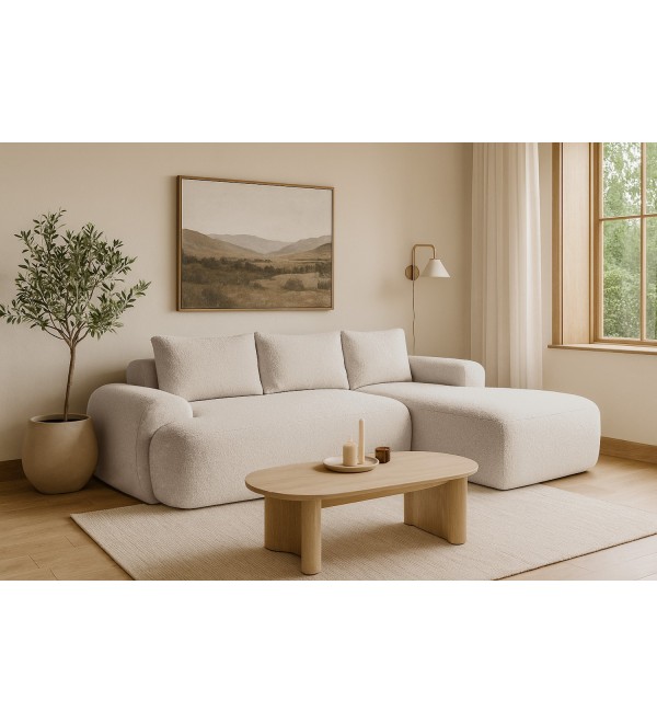 Rohová rozkládací sedačka TORA béžová