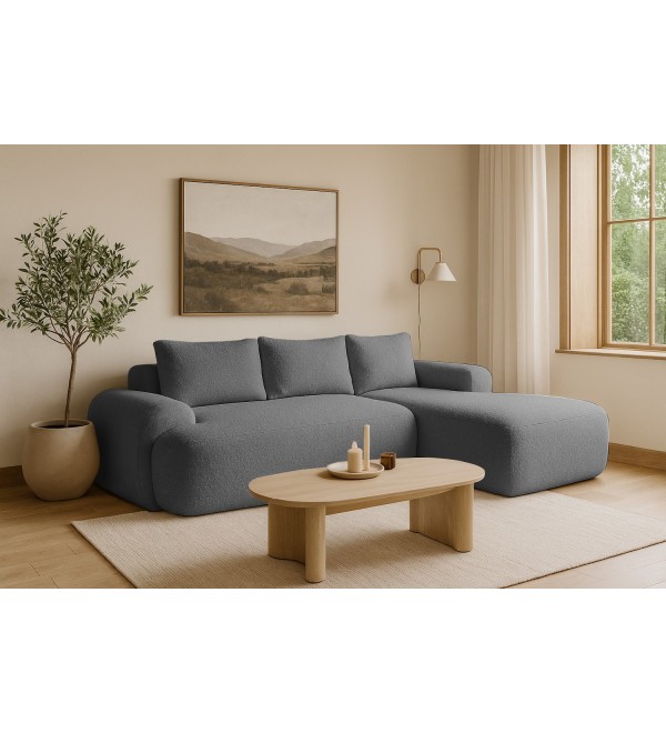 Rohová rozkládací sedačka TORA tmavě šedá