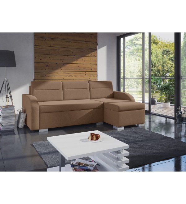 Rohová rozkládací sedačka RADONA světle hnědá