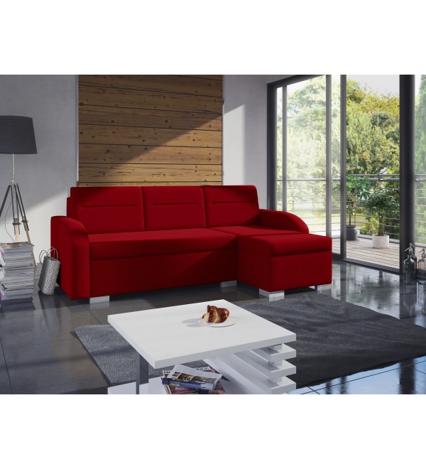 Rohová rozkládací sedačka RADONA červená