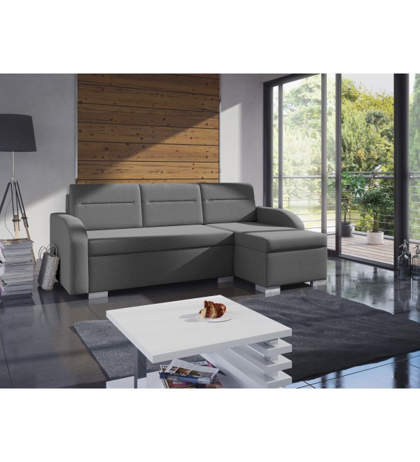Rohová rozkládací sedačka RADONA šedá