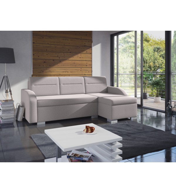 Rohová rozkládací sedačka RADONA světle šedá