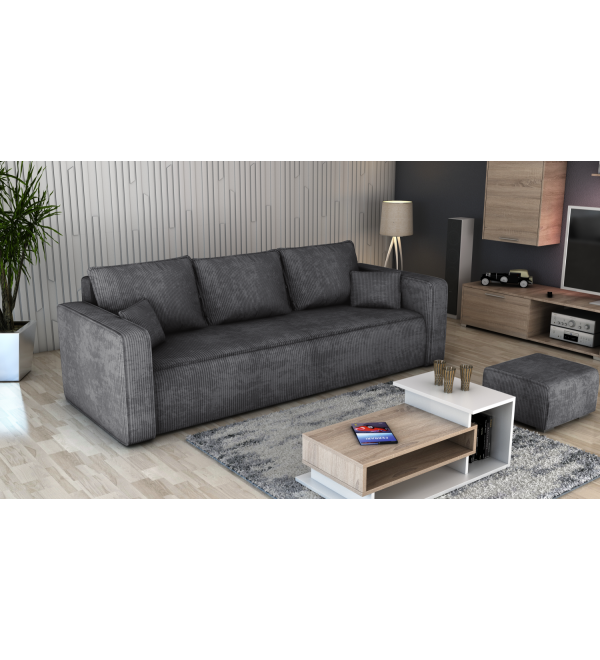 Pohovka FESTO tmavě šedá - manšestrová látka