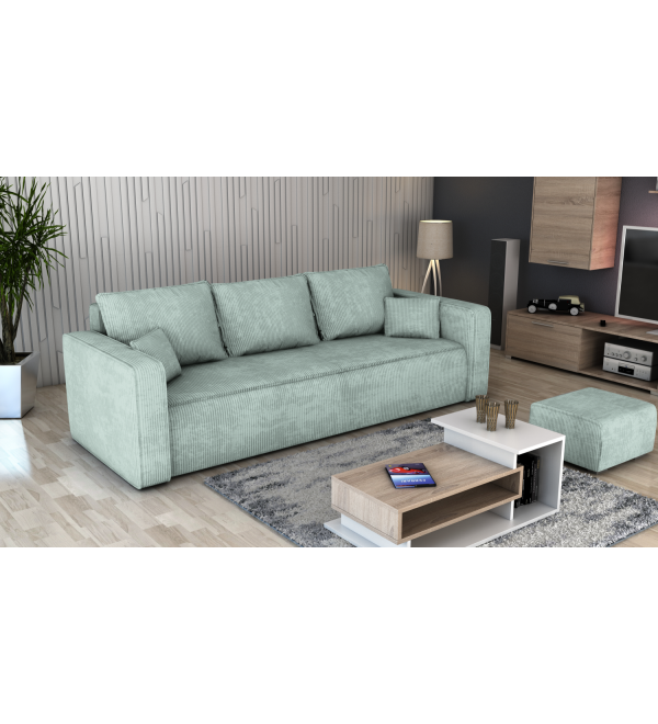 Pohovka FESTO světle zelená - manšestrová látka