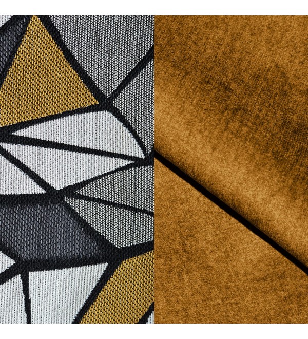 Rohová rozkládací sedačka CORA hořčicová